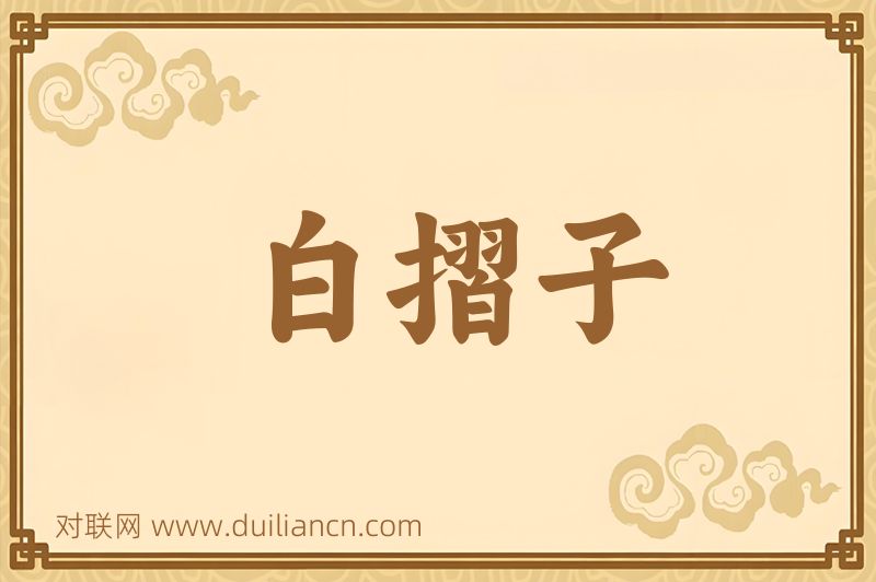 白摺子词语的意思