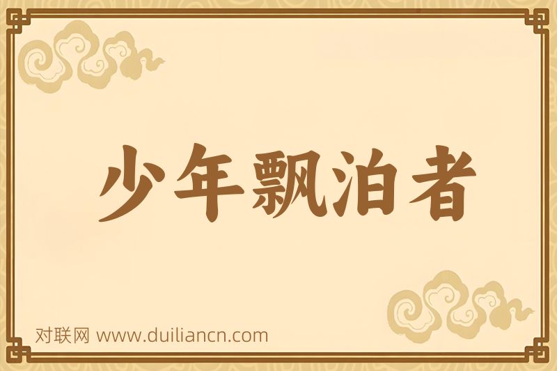 少年飘泊者词语的意思