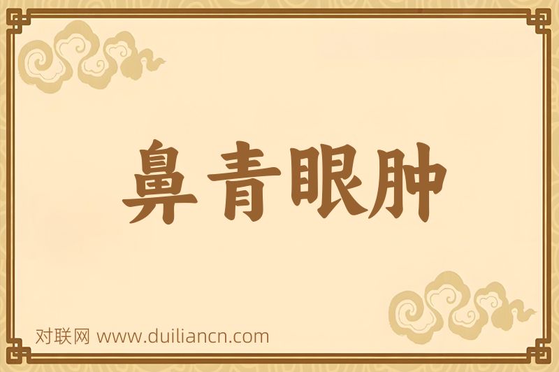 鼻青眼肿词语的意思