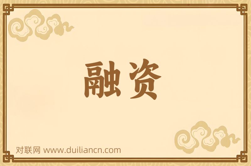 融资词语的意思