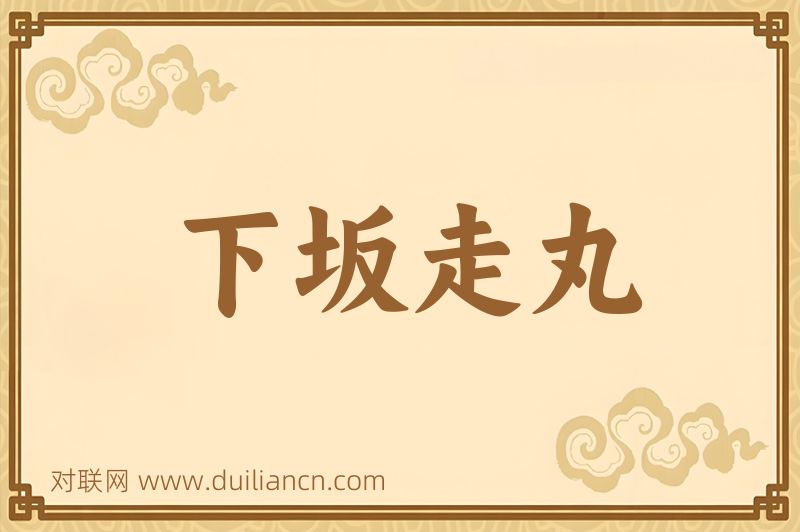 下坂走丸词语的意思
