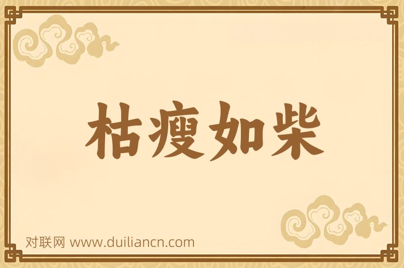 枯瘦如柴词语的意思