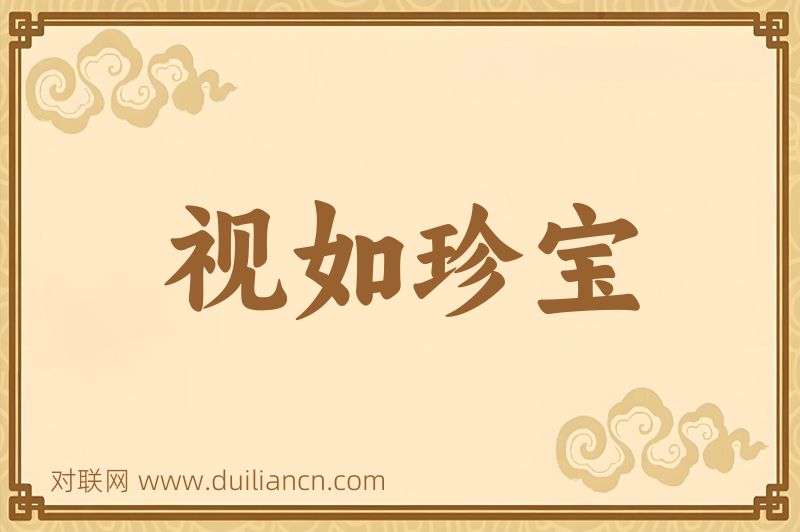 视如珍宝词语的意思