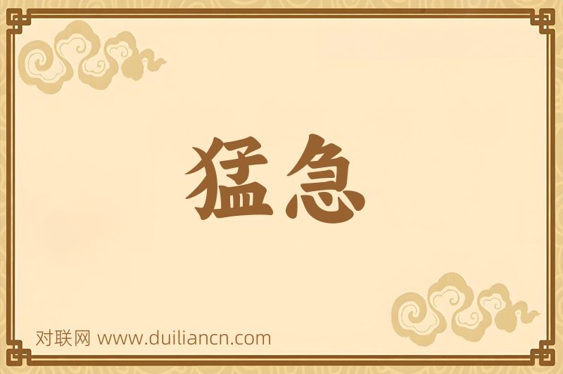 猛急词语的意思