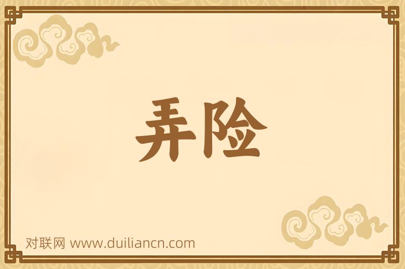 弄险词语的意思