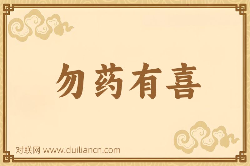 勿药有喜词语的意思