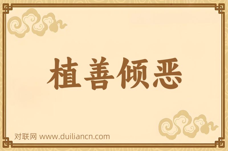 植善倾恶词语的意思