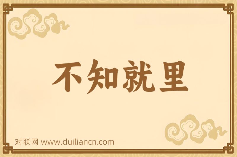 不知就里词语的意思