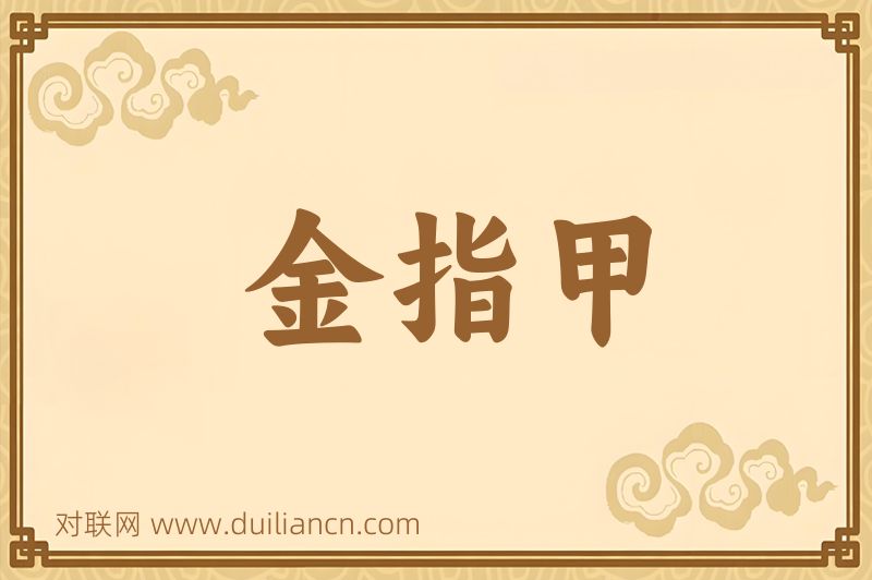金指甲词语的意思
