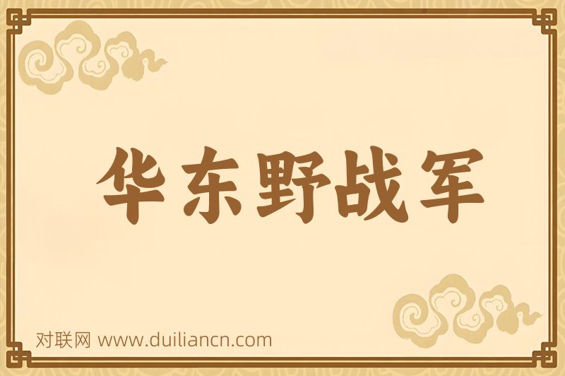 华东野战军词语的意思