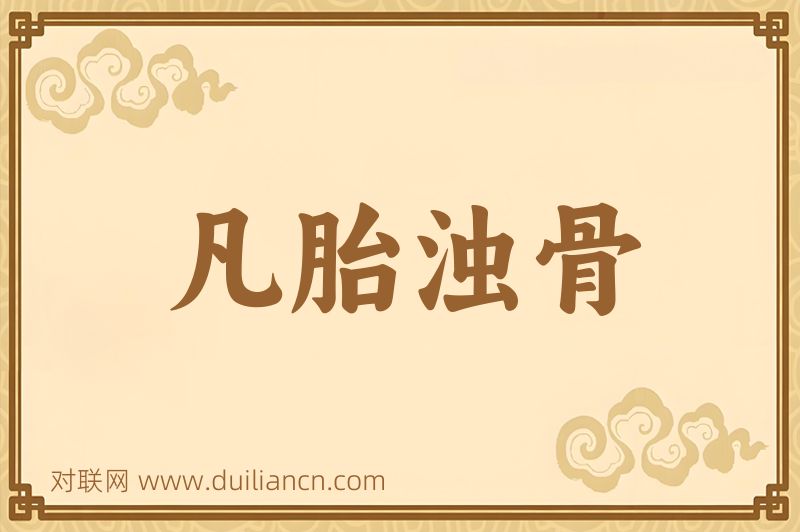 凡胎浊骨词语的意思