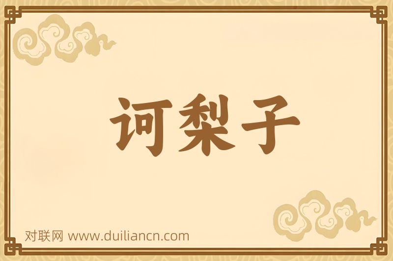 诃梨子词语的意思