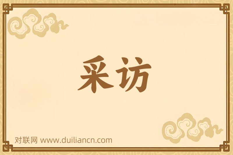 采访词语的意思