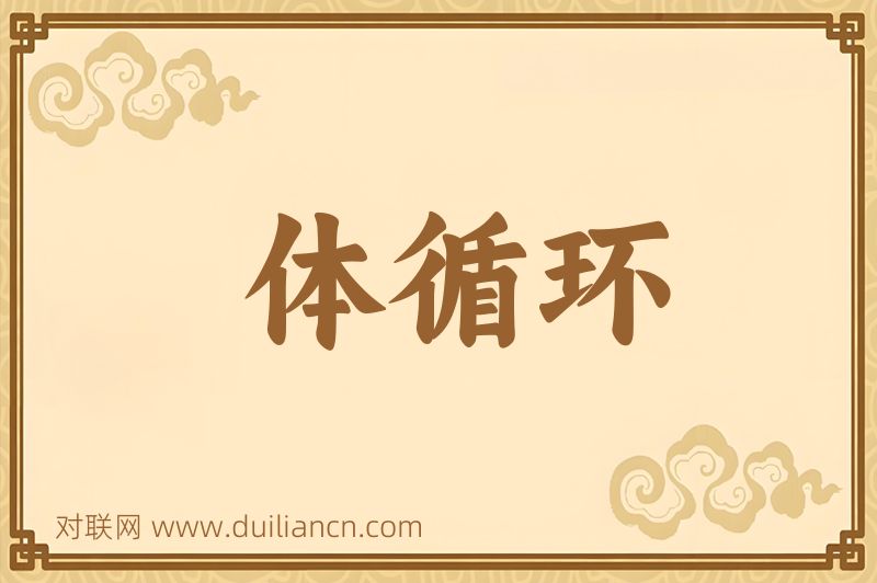 体循环词语的意思