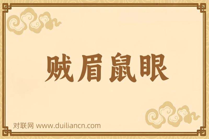 贼眉鼠眼词语的意思