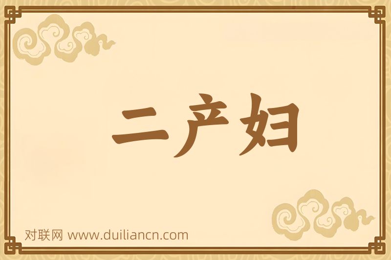 二产妇词语的意思