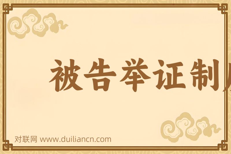 被告举证制度词语的意思