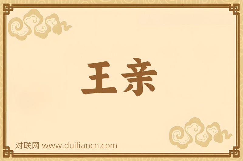 王亲词语的意思