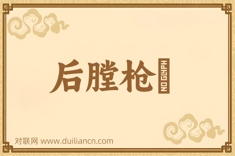 后膛枪礮词语的意思