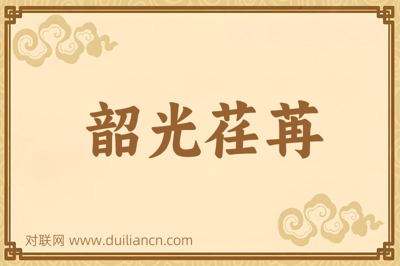 韶光荏苒词语的意思
