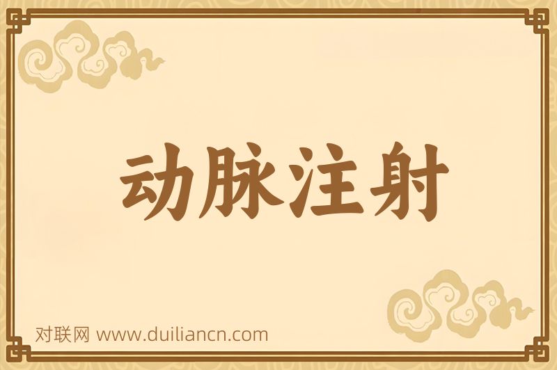 动脉注射词语的意思