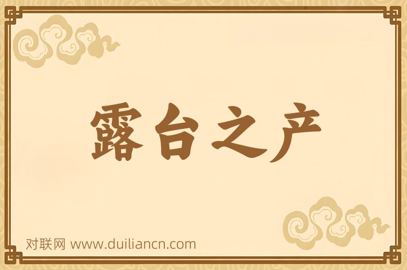露台之产词语的意思