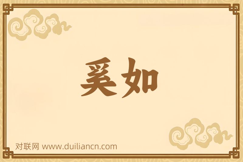 奚如词语的意思