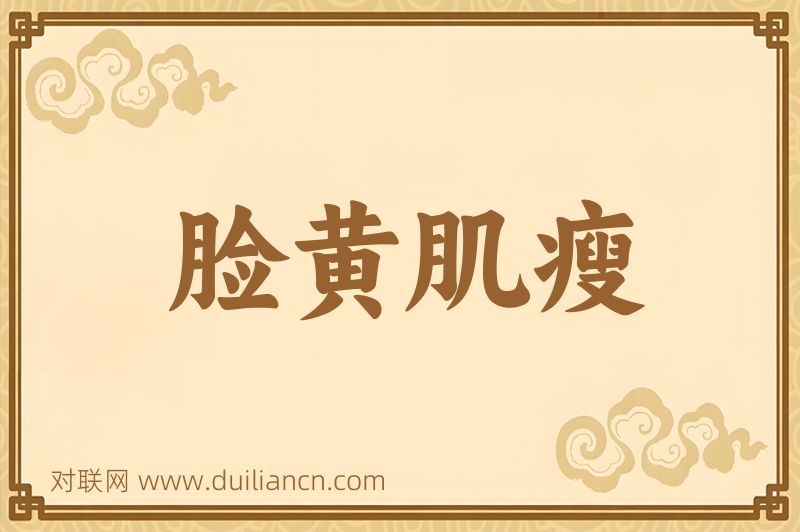 脸黄肌瘦词语的意思