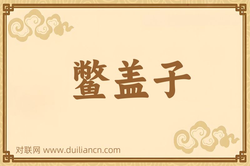 鳖盖子词语的意思