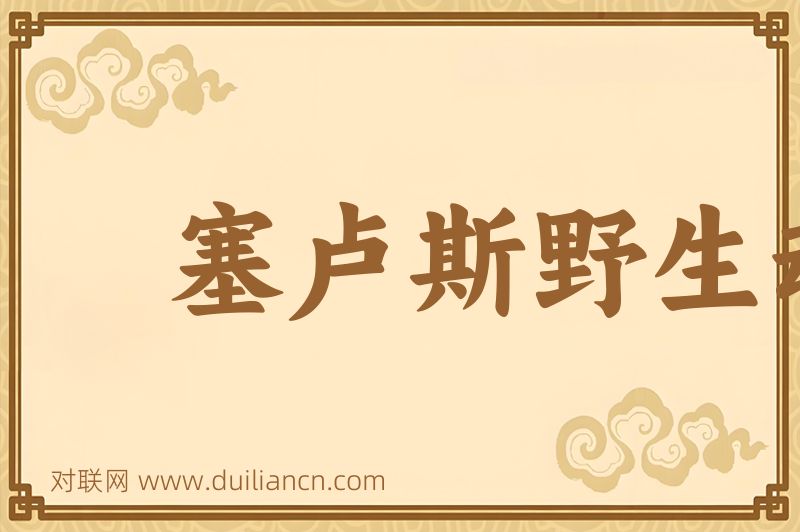 塞卢斯野生动物保护区词语的意思