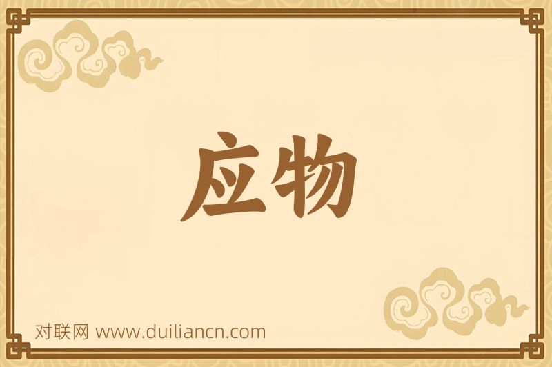 应物词语的意思