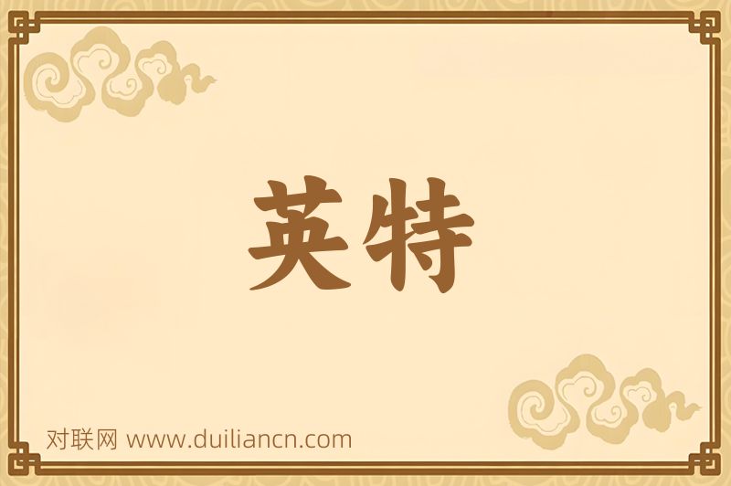 英特词语的意思