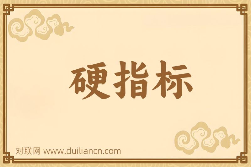 硬指标词语的意思