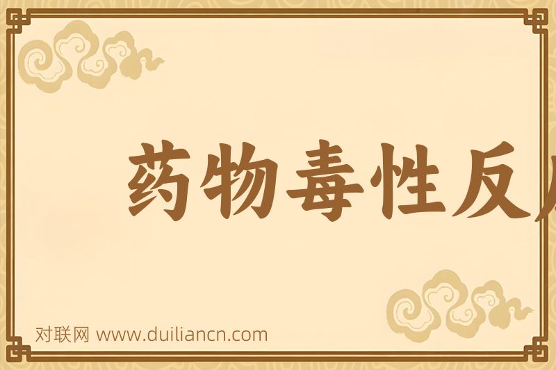 药物毒性反应词语的意思