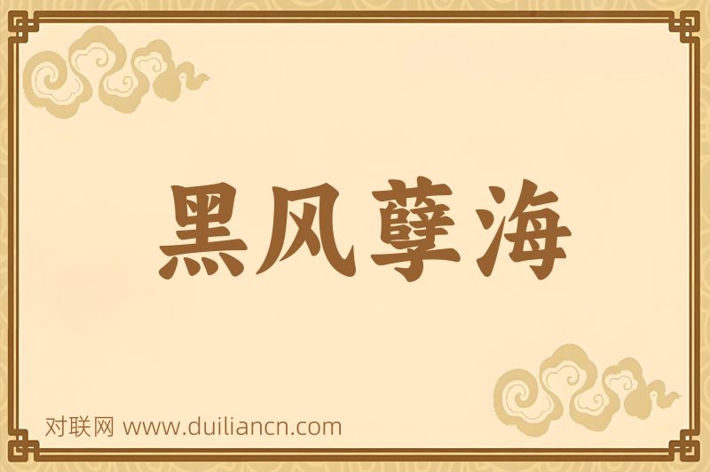 黑风孽海词语的意思
