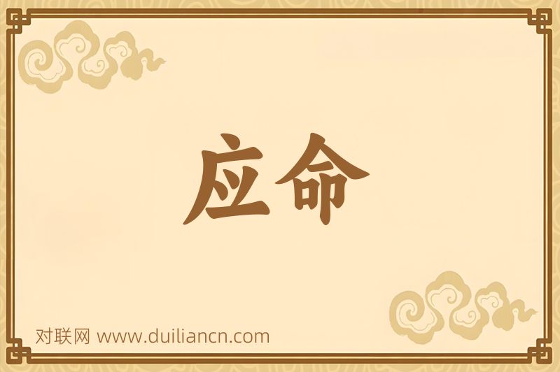 应命词语的意思