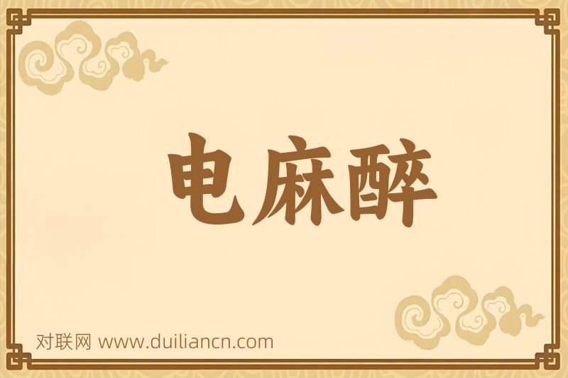 电麻醉词语的意思