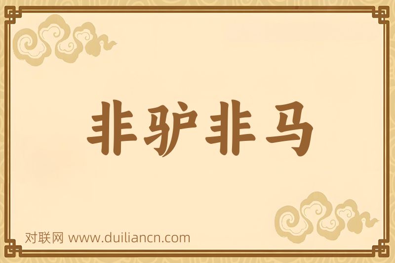 非驴非马词语的意思
