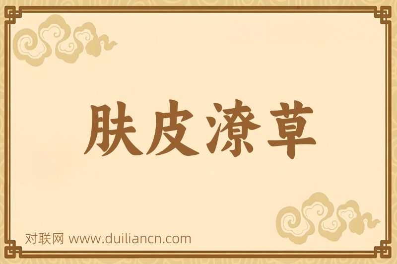 肤皮潦草词语的意思