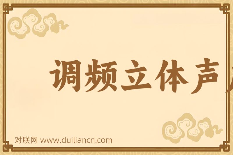 调频立体声广播词语的意思