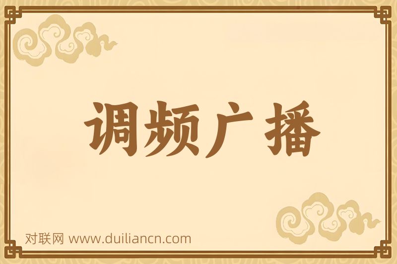 调频广播词语的意思