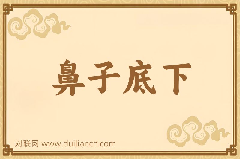 鼻子底下词语的意思