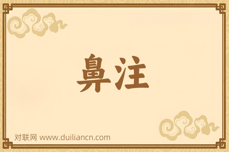 鼻注词语的意思