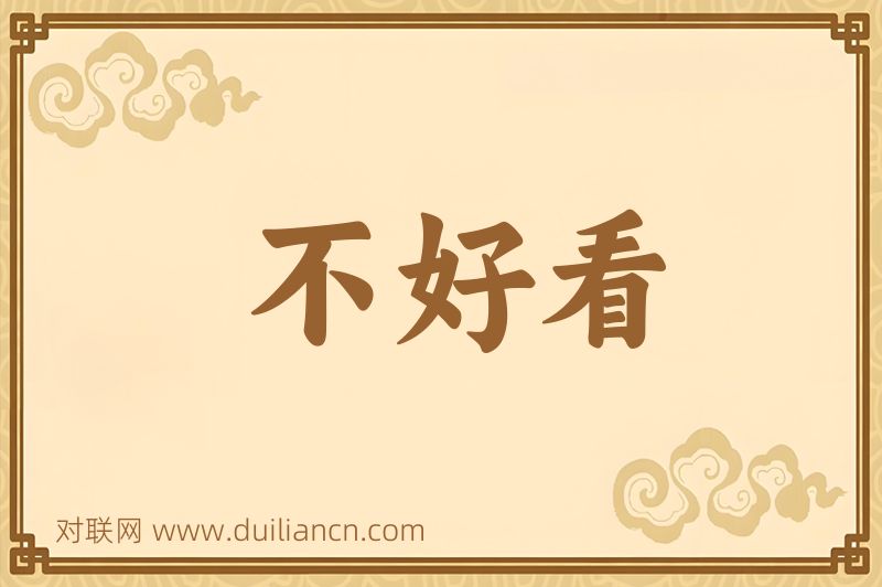 不好看词语的意思