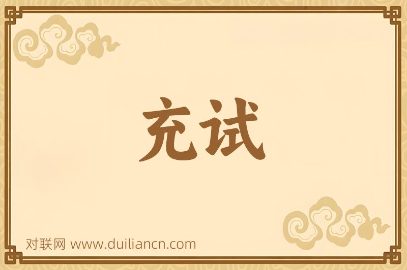 充试词语的意思