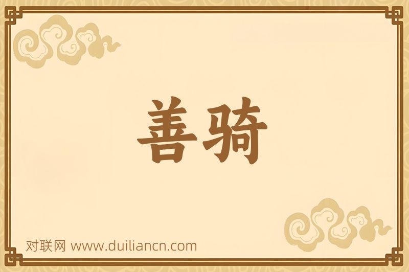 善骑词语的意思