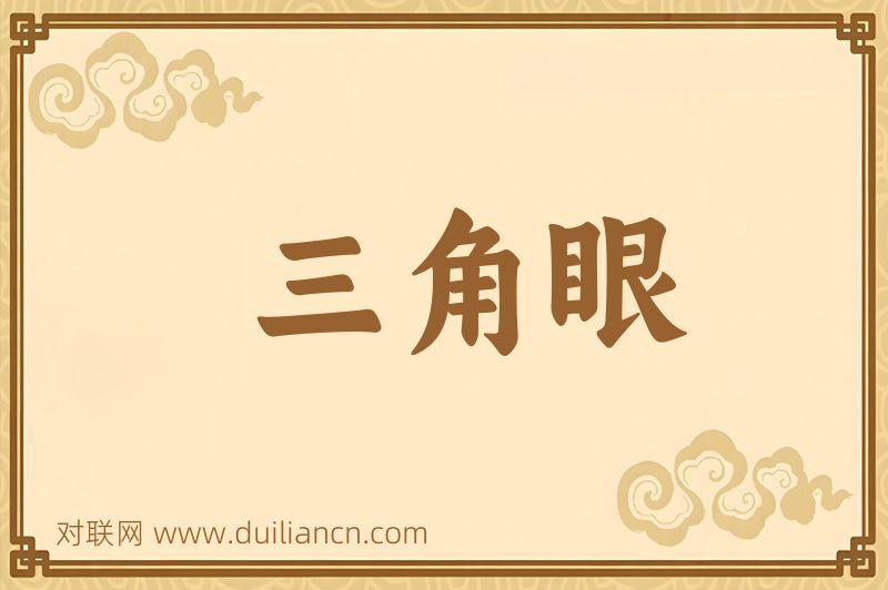 三角眼词语的意思