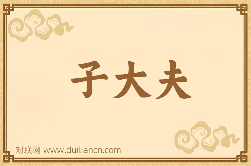 子大夫词语的意思