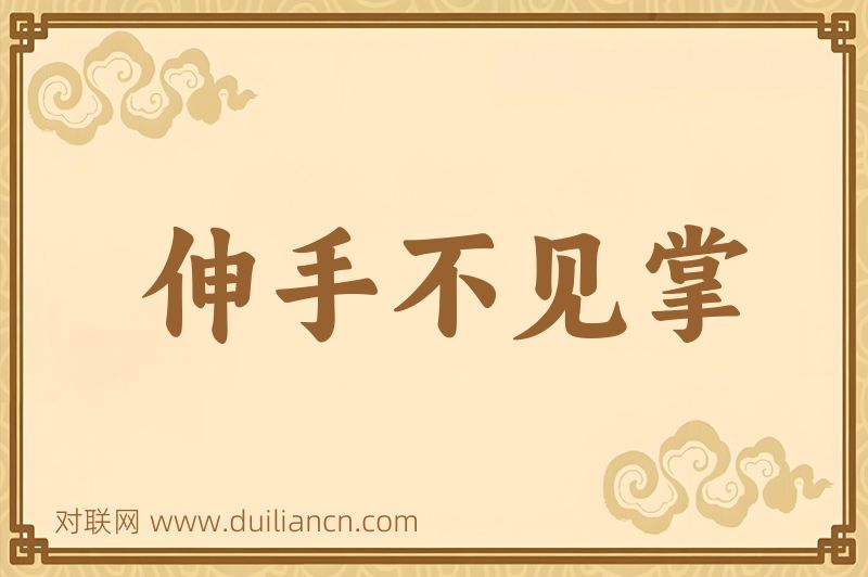 伸手不见掌词语的意思