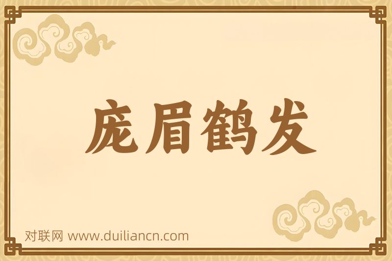 庞眉鹤发词语的意思